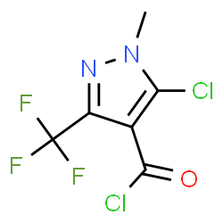 ChemSpider 2D Image | 5-Chloro-1-methyl-3-(trifluoromethyl)-1H-pyrazole-4-carbonyl chloride | C6H3Cl2F3N2O