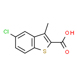 ChemSpider 2D Image | 5-Chloro-3-methyl-1-benzothiophene-2-carboxylic acid | C10H7ClO2S