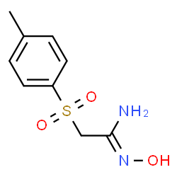 ChemSpider 2D Image | N-Hydroxy-2-[(4-methylphenyl)sulfonyl]ethanimidamide | C9H12N2O3S