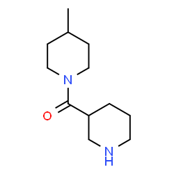 ChemSpider 2D Image | 4-methyl-1-(piperidine-3-carbonyl)piperidine | C12H22N2O