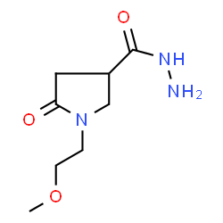 ChemSpider 2D Image | 1-(2-Methoxyethyl)-5-oxo-3-pyrrolidinecarbohydrazide | C8H15N3O3