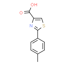 ChemSpider 2D Image | 2-(4-Methylphenyl)-1,3-thiazole-4-carboxylicacid | C11H9NO2S