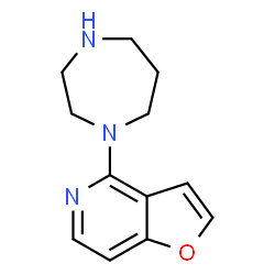 ChemSpider 2D Image | 4-(1,4-Diazepan-1-yl)furo[3,2-c]pyridine | C12H15N3O