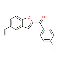 ChemSpider 2D Image | 2-(4-Methoxybenzoyl)-1-benzofuran-5-carbaldehyde | C17H12O4