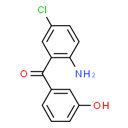 ChemSpider 2D Image | (2-Amino-5-chlorophenyl)(3-hydroxyphenyl)methanone | C13H10ClNO2