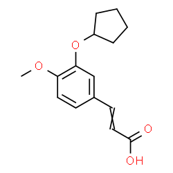 ChemSpider 2D Image | 3-[3-(Cyclopentyloxy)-4-methoxyphenyl]acrylic acid | C15H18O4