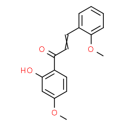 ChemSpider 2D Image | 1-(2-Hydroxy-4-methoxyphenyl)-3-(2-methoxyphenyl)-2-propen-1-one | C17H16O4