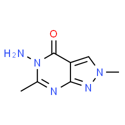 ChemSpider 2D Image | 5-Amino-2,6-dimethyl-2,5-dihydro-4H-pyrazolo[3,4-d]pyrimidin-4-one | C7H9N5O