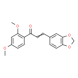 ChemSpider 2D Image | 3-(1,3-Benzodioxol-5-yl)-1-(2,4-dimethoxyphenyl)-2-propen-1-one | C18H16O5
