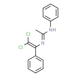 ChemSpider 2D Image | (1E)-N'-(2,2-Dichloro-1-phenylvinyl)-N-phenylethanimidamide | C16H14Cl2N2