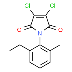 ChemSpider 2D Image | 3,4-Dichloro-1-(2-ethyl-6-methylphenyl)-1H-pyrrole-2,5-dione | C13H11Cl2NO2