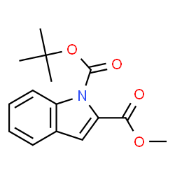 ChemSpider 2D Image | 1-tert-Butyl 2-methyl 1H-indole-1,2-dicarboxylate | C15H17NO4