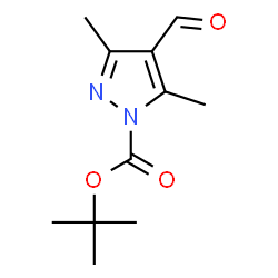 ChemSpider 2D Image | tert-butyl 4-formyl-3,5-dimethyl-1H-pyrazole-1-carboxylate | C11H16N2O3