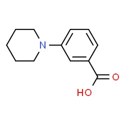ChemSpider 2D Image | 3-Piperidinobenzoic acid | C12H15NO2