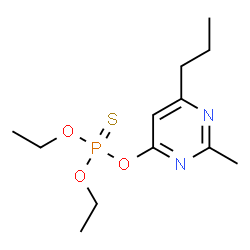 ChemSpider 2D Image | O,O-Diethyl O-(2-methyl-6-propyl-4-pyrimidinyl) phosphorothioate | C12H21N2O3PS