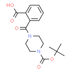 ChemSpider 2D Image | 2-{[4-(tert-butoxycarbonyl)piperazino]carbonyl}benzoic acid | C17H22N2O5