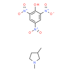 ChemSpider 2D Image | 2,4,6-Trinitrophenol - 1,3-dimethylpyrrolidine (1:1) | C12H16N4O7