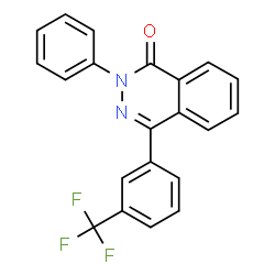 ChemSpider 2D Image | 2-Phenyl-4-[3-(trifluoromethyl)phenyl]-1(2H)-phthalazinone | C21H13F3N2O