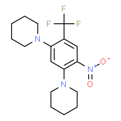 ChemSpider 2D Image | 1,1'-[4-Nitro-6-(trifluoromethyl)-1,3-phenylene]dipiperidine | C17H22F3N3O2