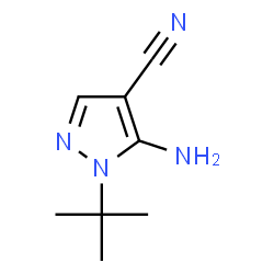 ChemSpider 2D Image | 5-amino-1-tert-butyl-1H-pyrazole-4-carbonitrile | C8H12N4