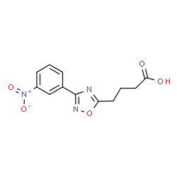 ChemSpider 2D Image | 4-[3-(3-Nitrophenyl)-1,2,4-oxadiazol-5-yl]butanoic acid | C12H11N3O5