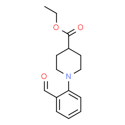 ChemSpider 2D Image | Ethyl 1-(2-formylphenyl)-4-piperidinecarboxylate | C15H19NO3