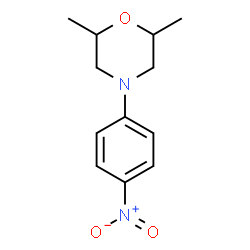 ChemSpider 2D Image | 2,6-Dimethyl-4-(4-nitrophenyl)morpholine | C12H16N2O3