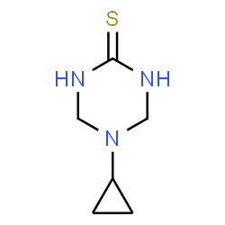 ChemSpider 2D Image | 5-Cyclopropyl-1,3,5-triazinane-2-thione | C6H11N3S