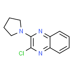 ChemSpider 2D Image | 2-Chloro-3-(1-pyrrolidinyl)quinoxaline | C12H12ClN3