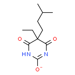 ChemSpider 2D Image | 5-Ethyl-5-(3-methylbutyl)-4,6-dioxo-1,4,5,6-tetrahydro-2-pyrimidinolate | C11H17N2O3