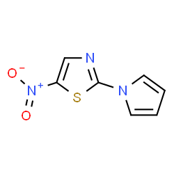 ChemSpider 2D Image | 5-Nitro-2-(1H-pyrrol-1-yl)-1,3-thiazole | C7H5N3O2S