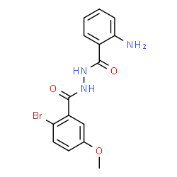 ChemSpider 2D Image | N'-(2-Aminobenzoyl)-2-bromo-5-methoxybenzohydrazide | C15H14BrN3O3