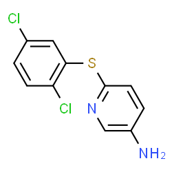 ChemSpider 2D Image | 6-[(2,5-DICHLOROPHENYL)THIO]PYRIDIN-3-AMINE | C11H8Cl2N2S