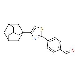 ChemSpider 2D Image | 4-[4-(Adamantan-1-yl)-1,3-thiazol-2-yl]benzaldehyde | C20H21NOS
