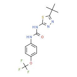 ChemSpider 2D Image | N-[5-(tert-butyl)-1,3,4-thiadiazol-2-yl]-N'-[4-(trifluoromethoxy)phenyl]urea | C14H15F3N4O2S