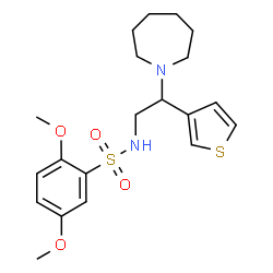 ChemSpider 2D Image | N-[2-(1-Azepanyl)-2-(3-thienyl)ethyl]-2,5-dimethoxybenzenesulfonamide | C20H28N2O4S2