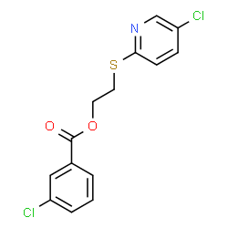 ChemSpider 2D Image | 2-[(5-chloropyridin-2-yl)thio]ethyl 3-chlorobenzoate | C14H11Cl2NO2S