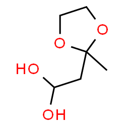 ChemSpider 2D Image | 2-(2-Methyl-1,3-dioxolan-2-yl)-1,1-ethanediol | C6H11O4