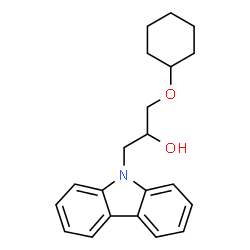 ChemSpider 2D Image | 1-Carbazol-9-yl-3-cyclohexyloxy-propan-2-ol | C21H25NO2