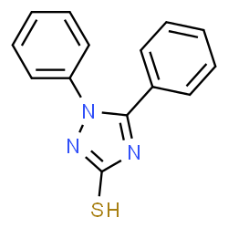ChemSpider 2D Image | 1,5-Diphenyl-1H-1,2,4-triazole-3(2H)-thione | C14H11N3S