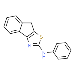 ChemSpider 2D Image | N-Phenyl-8H-indeno[1,2-d][1,3]thiazol-2-amine | C16H12N2S