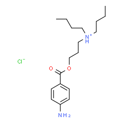 ChemSpider 2D Image | 3-(Dibutylamino)propyl 4-aminobenzoate hydrochloride (1:1) | C18H31ClN2O2