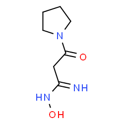 ChemSpider 2D Image | N-Hydroxy-3-oxo-3-(1-pyrrolidinyl)propanimidamide | C7H13N3O2