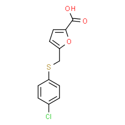 ChemSpider 2D Image | 5-{[(4-Chlorophenyl)sulfanyl]methyl}-2-furoic acid | C12H9ClO3S
