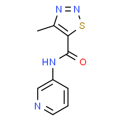 ChemSpider 2D Image | N5-(3-pyridyl)-4-methyl-1,2,3-thiadiazole-5-carboxamide | C9H8N4OS