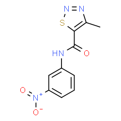 ChemSpider 2D Image | 4-Methyl-N-(3-nitrophenyl)-1,2,3-thiadiazole-5-carboxamide | C10H8N4O3S