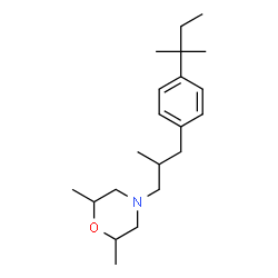 ChemSpider 2D Image | 4-[3-(4-tert-Amylphenyl)-2-methylpropyl]-2,6-dimethylmorpholine | C21H35NO