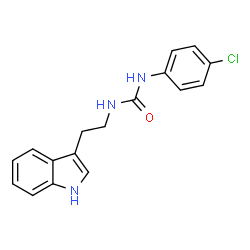 ChemSpider 2D Image | 1-(4-Chlorophenyl)-3-[2-(1H-indol-3-yl)ethyl]urea | C17H16ClN3O