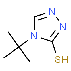 ChemSpider 2D Image | 4-(tert-butyl)-4H-1,2,4-triazole-3-thiol | C6H11N3S