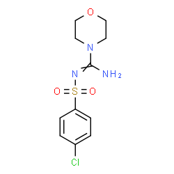 ChemSpider 2D Image | N'-[(4-Chlorophenyl)sulfonyl]-4-morpholinecarboximidamide | C11H14ClN3O3S